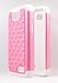 Thousand Eight(TM) For LG Optimus L90 Diamond Studded Silicone Rubber Skin Hard Case + [FREE LCD Screen Protector Shield(Ultra Clear)+Touch Screen Stylus] (Diamond light pink/white)