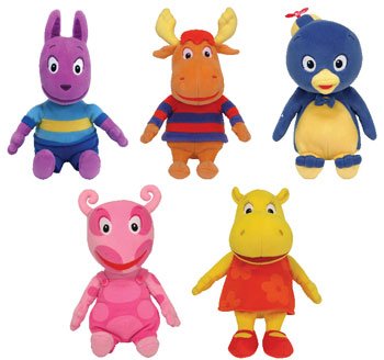 Ty Backyardigans Beanie Baby Set of 5 Beanie Babies (Tyrone, Uniqua, Pablo, Austin & Tasha)