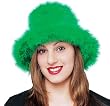 Feather Top Hat - Green