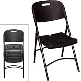 Garden / Buffet / Event Foldaway Utility Chair (Black) (Pack 2) - tough and robust furniture, great for outdoors or events