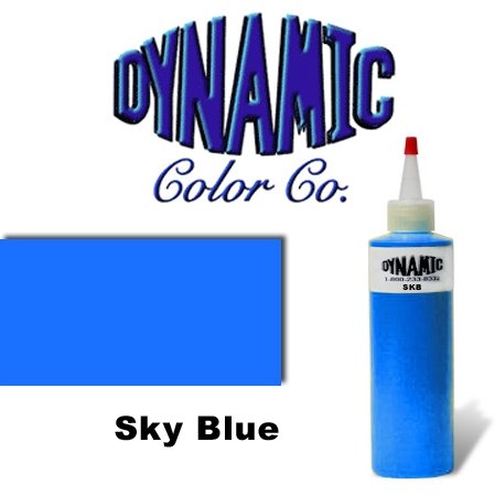 DYNAMIC SKY BLUE 1-oz Tattoo Ink Brite Vibrant & Dark Color Tattoo Supply