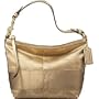 Clearance Sale! AUTHENTIC COACH SIGNATURE STRIPE STUD MEDIUM SHOULDER BAG 12909 gold