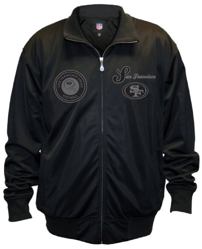 NFL Men's San Francisco 49ers Pitch Black Track Jacket (Black, Small)