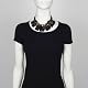 Black and Brown Squares Necklace by Silvia Rossi||RF10F