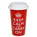 Keep Calm and Carry On - Double Walled Ceramic Travel Mug