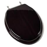 Buy Comfort Seats C1B1E-16BN Designer Solid Wood Toilet Seat with PVD Brushed Nickel... by Comfort Seats