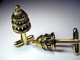 Us capital 24k gold cufflinks by classic cufflinks