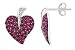 1 3/4 Carat Ruby and Diamond 14K White Gold Earrings