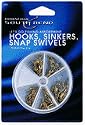 South Bend Sporting Goods 1000 Assorted Hooks, Sinkers, And Snap Swivels