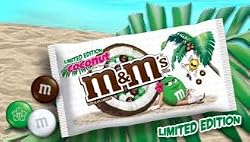 M&M's Limited Edition Coconut Chocolate Candies, 1.5oz Pack - 24 Packs