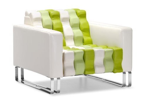 Zuo Modern Ripple Chair White and Green Zuo Modern Ripple Chair White and Green