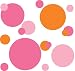RoomMates RMK1095SCS Pink and Orange Wallpockets Peel & Stick Wall Decals