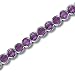Must Have Awesome 16.00 carats total weight Round Cut Amethyst Gemstone Tennis Bracelet in Sterling Silver