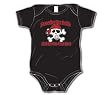 Surrender Yer Bottle - Pirate Skull with Crossbones - Silly Baby Onesie, Black
