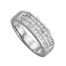 14K White Gold Diamond Wedding/Anniversary Band - 0.75 Ct.