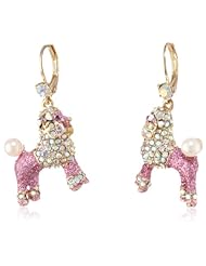 Betsey Johnson "Paris is Always a Good Idea" Poodle Drop Earrings