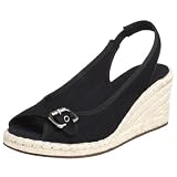  : Naturalizer Women's Sherene Peep Toe Slingback Platform,Black Fabric,6 M