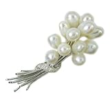 Antique White Gold Pearl and Diamond Brooch