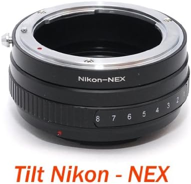 EzFoto Tilt Nikon Lens to Sony Alpha Nex E-mount Camera Adapter, for Sony NEX-3 NEX-5 NEX-3C NEX-VG10 camera