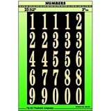 Hy-ko MM-3N 2" Black & Gold Self-Stick Numbers