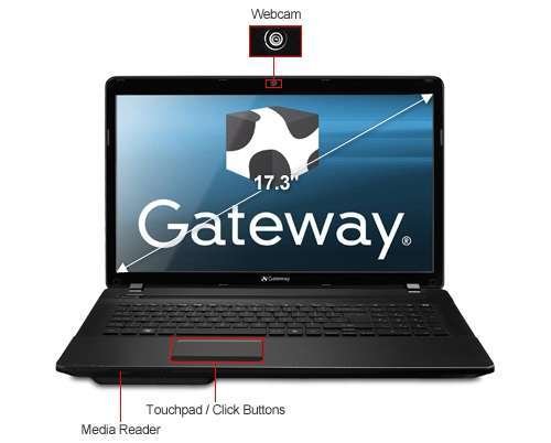Gateway NV77H19U 17.3 Notebook Laptop (i5 2.4GHz 4G 500G Windows 7 Home Premium)