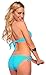 Womens One Piece Halter Top Side Cut Out String Tie Push Up Monokini Swimsuit