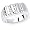 Solid Sterling Silver Cubic Zirconia Rhodium Plated Men's Ring with Three Rows of CZ Stones Please specify size: 8