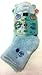 Earth Therapeutics Aloe Socks, 2 Pair (Pack of 1), Light Blue, White, Dark Blue, Aqua Dots, Moisturizing, Cotton Blend, Sensitive Skin