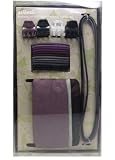 Scunci 22 Piece Hair Accessories Gift Set, Includes: No Damage Elastics, Hairbands And Jaw Clips, (PURPLE)