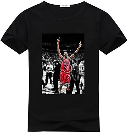 Polut DIY Michael Jordan 100% Cotton T-shirt, Custom Men's Classic Crew Neck - Michael Jordan (XX-Large)