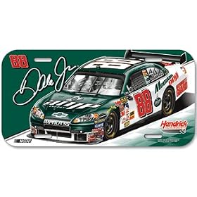 #88 Dale Earnhardt Jr Amp Vinyl License Plate w/Car