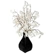 Faux Silver Dollar in Metal Vase - Silver