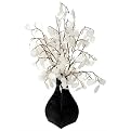 Faux Silver Dollar in Metal Vase- Silver