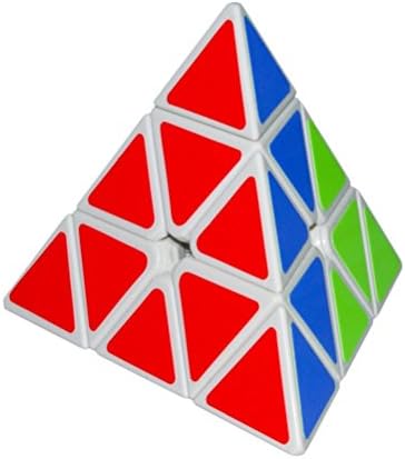 Kiwuu Pyraminx 3x3x3 Magic Puzzle Game Cube, White