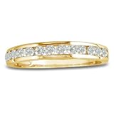 14K Yellow Gold Round Diamond Anniversary Ring