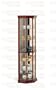 Coaster Solid Wood Glass Corner China Curio Cabinet, Cherry Finish