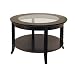 Winsome Genoa Round Wood Coffee Table with Glass Top