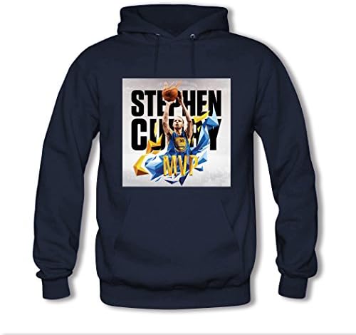Yuaker Fashion Printing Customized Stephen Curry Men's Classic Hoodie Sweatshirt Deep Blue