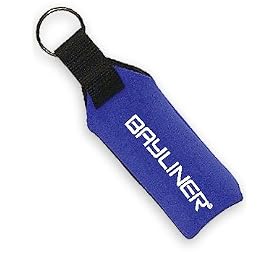 Bayliner Floating Key Tag Blue Neoprene,Metal Ring
