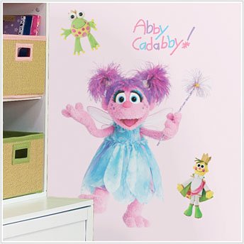 Sesame Street Abby Cadabby Mega Decal Pack – Includes 1 Giant Abby Fairy Decal (9 Pieces) and 30 Wall Decals