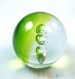 Murano Design 3 Bubbles Floating Through a Field Paperweight