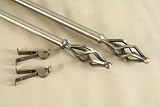 Review Drapery Hardware  / NEW Decorative Curtain Rod #41, 28-48 inch, Antique Brass