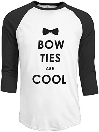 Mens Ripple Junction Doctor Who Bow Ties Are Cool 3/4 Sleeve Baseball Raglan Jersey Shirt