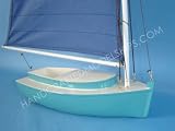 Fun Yacht Light Blue Sails Nautical Gift