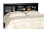 Prepac Sonoma Black Queen Storage Headboard