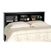 Prepac Sonoma Black Queen Storage Headboard
