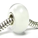 Valentines Sterling Silver Round White Opal Cat Eye Bead For Pandora European Charm Bracelets
