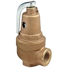 Apollo Valve 10-600 Series Bronze Safety Relief Valve, ASME Hot Water, 125 psi Set Pressure, 1" NPT Female