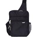 baggallini Crinkle Messenger Sling Bag: Black Sling Bag