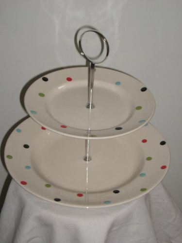 Spode White Baking Days 2 Tier Cake Stand